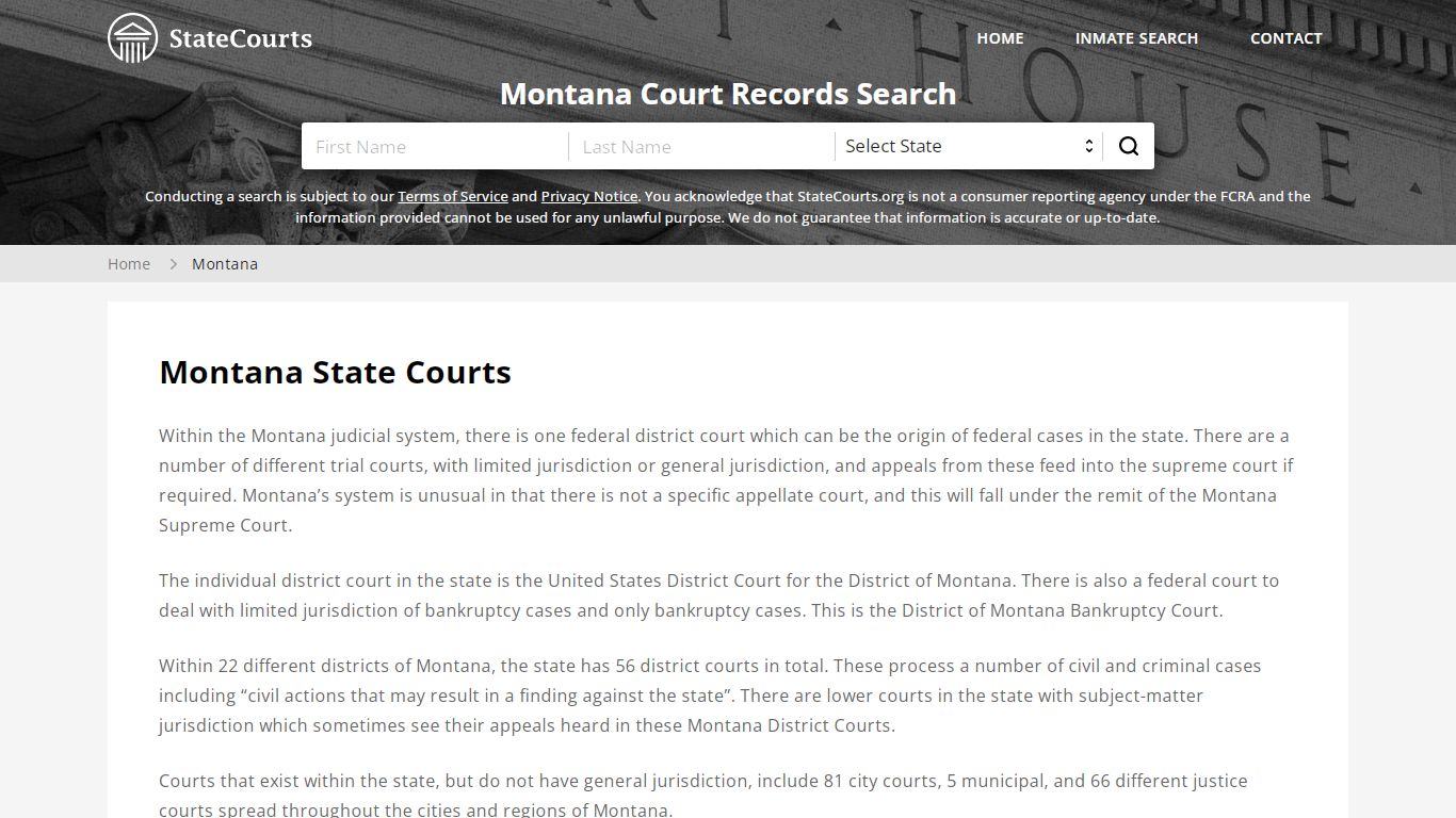 Montana Court Records - MT State Courts